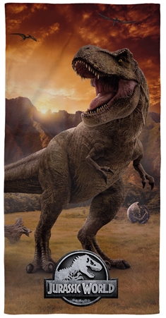 Dinosaur Badehåndklæde - Jurassic World - 70x140 cm - 100% Bomuld